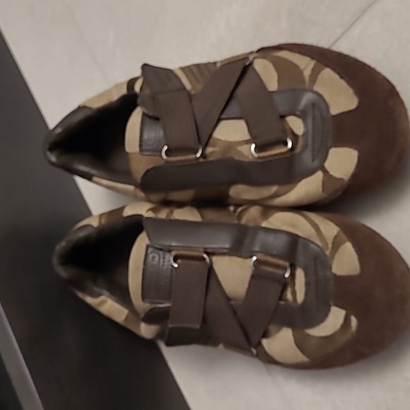Coach Shoes - Coach signature patterned brown Kyra shoes Size 8